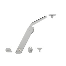 Single Door Flap Fitting Individual Set for One-Sided Application Free Flap H 1.5 Plastic with metal support arm version Model B left mounting grey finish