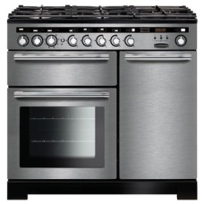 Range Cooker Dual Fuel 1000 mm Rangemaster Encore Deluxe 100 Stainless steel with chrome trim - EDL100DFFSS/C