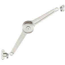Flap/Lid Stay Complete Set Duo Standard 3666 Heavy version opening angles: 75° 90° or 110° For sheet metal screws distance from edge 37 mm nickel plated