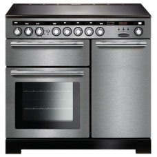 Range Cooker Electric Induction 1000 mm Rangemaster Encore Deluxe 100 Stainless steel with chrome trim - EDL100EISS/C