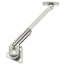 Lid Stay with Angled Foot for Wooden Flaps Opening Angle 90° Left handed mounting