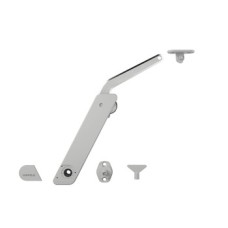 Single Door Flap Fitting Individual Set for One-Sided Application Free Flap H 1.5 Plastic with metal support arm version Model D left mounting grey finish