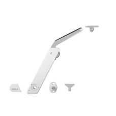 Single Door Flap Fitting Individual Set for One-Sided Application Free Flap H 1.5 Plastic with metal support arm version Model C left mounting white finish