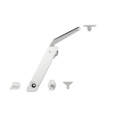 Single Door Flap Fitting Individual Set for One-Sided Application Free Flap H 1.5 Plastic with metal support arm version Model D right mounting white finish