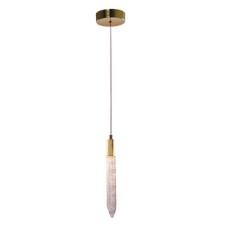 LED Ceiling Pendant Adjustable Rated IP20 1 Light Shard Mains voltage Gold finish