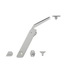 Single Door Flap Fitting Individual Set for One-Sided Application Free Flap H 1.5 Plastic with metal support arm version Model B right mounting grey finish