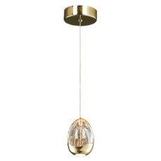 LED Ceiling Pendant Adjustable Rated IP20 1 Light Terrene Mains voltage Gold finish