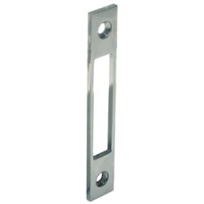 Flat Strike Plate For Non-Rebated Frames Metalglas Chrome plated finish