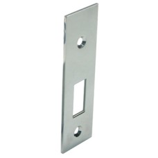 Flat Strike Plate for Hook Locks Metalglas For use with MINIMA sliding door lock Satin chrome plated finish