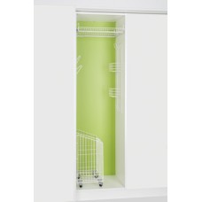 Laundry Basket Free Standing Load Capacity 12 kg Steel For cabinet width 400 mm White RAL 9003 finish