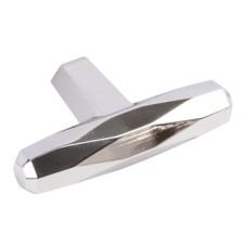 T Knob Zinc Alloy 64 x 37 mm St. Vincent Polished nickel