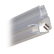 Shower Seal Magnetic Seal 90° Length 2010 mm Suitable for toughened glass doors 6-8 mm thick Transparent PVC finish