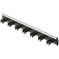 Belt Rack for 7 Belts Aluminium rail with plastic rack Black hooks
