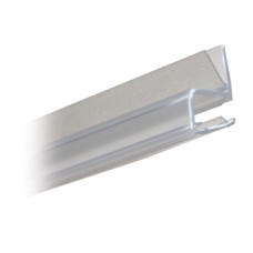 Shower Seal Door Jamb Profile for 90° Applications Length 2010 mm Suitable for toughened glass doors 6-8 mm thick Transparent PVC finish