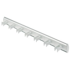 Belt Rack for 7 Belts Aluminium rail with plastic rack White hooks