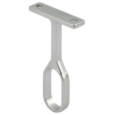 Rail Centre Support Chrome for use with Oval Wardrobe Rails 15 mm Wide Zinc alloy