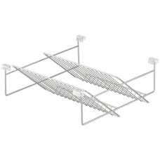 Wire Shoe Rack Rack Width 390-470 mm for Elite Soft Close Range Vibo White or silver epoxy coated steel finish Silver epoxy finish rack width 470 mm