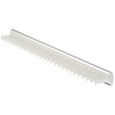 Tie Rack for 28 Ties Aluminium rail with plastic rack White hooks