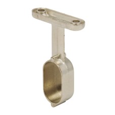 Rail End Support for use with Oval Wardrobe Rails Nickel plated finish
