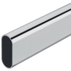 Wardrobe Rail OVA 30 x 15 mm Steel Polished chrome finish