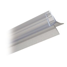 Shower Seal Bottom H-Profile with Drip Rail Lip 135° Length 2010 mm Suitable for toughened glass doors 6-8 mm thick Transparent PVC finish