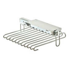 Pull Out Trouser Holder Under Mounted Off Centre Fitting Full extension ball bearing runners Silver epoxy coated steel finish