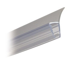 Shower Seal H-Profile for Overlapping Shower Door Arrangement Length 2010 mm Suitable for toughened glass doors 6-8 mm thick Transparent PVC finish