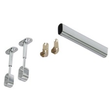 Wardrobe Rail Corner Set Polished chrome and nickel plated finish