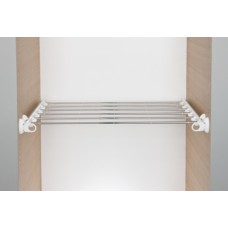 Pull Out Trouser Rack Adjustable Aluminium and Plastic Load capacity 8 kg White/bright aluminium finish