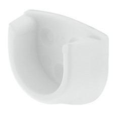 Rail End Support for use with Ø 20 mm Wardrobe Rails Screw Fixing White finish