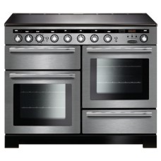 Range Cooker Electric Induction 1100 mm Rangemaster Encore Deluxe 110 Stainless steel with chrome trim - EDL110EISS/C