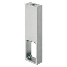 Rail Centre Support for use with Square Wardrobe Rails Matt brushed finish