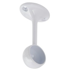Rail End Bracket Deluxe Ø 25 mm Zinc Alloy White finish