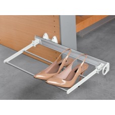 Pull Out Shoe Rack Folding Aluminium and Plastic White finish