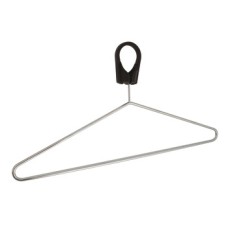 Coat Hanger Anti-Theft Width 420 mm For use with max. Ø 35 mm wardrobe rail Chrome and black finish