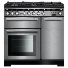 Range Cooker Dual Fuel 900 mm Rangemaster Encore Deluxe 90 Stainless steel with chrome trim - EDL90DFFSS/C