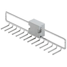Tie Rack for 14 Ties Width 96 mm (74 mm without Spacer) Steel Polished chrome plated finish