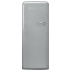 Fridge-Freezer Freestanding with Ice Compartment Total Capacity 281 Litres Smeg 50’s Style FAB28LSV5 - Silver left hand hinge