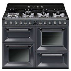 Cooker Dual Fuel Traditional Four Cavity Gas Hob 1100 mm Smeg Victoria TR4110GR - Slate grey