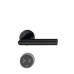 Door Terminal Set for Hotel Guest Room Doors DT 710 Dialock L-shaped lever handle black stainless steel