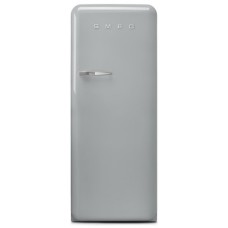 Fridge-Freezer Freestanding with Ice Compartment Total Capacity 281 Litres Smeg 50’s Style FAB28RSV5 - Silver right hand hinge