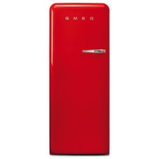 Fridge-Freezer Freestanding with Ice Compartment Total Capacity 281 Litres Smeg 50’s Style FAB28LRD5UK - Red left hand hinge