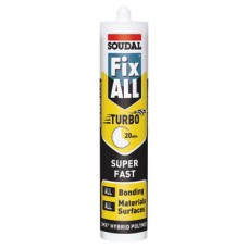 Super Fast Sealant and Adhesive SMX Hybrid Polymer Tube 290 ml Soudal Fix All Turbo Black