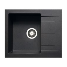 Sink Single Bowl with Drainer Alazia Black