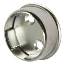 Wardrobe Rail Socket for use with Ø 25 mm Wardrobe Rails Chrome plated finish
