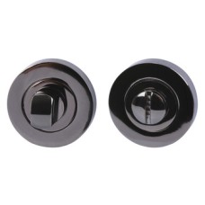 WC Release and Inside Turn Ø 53 mm Round Rose Zinc Alloy Emergency release and inside turn Black nickel