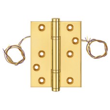 Butt Hinge Conductor 100 x 75 mm Brass C2 Polished and lacquered brass