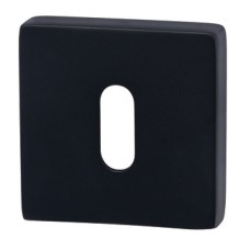 Escutcheons Standard Keyway Square 52 x 52 mm Zinc Alloy RO11 Matt black painted