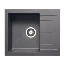 Sink Single Bowl with Drainer Alazia Iron Grey