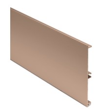 Plinth Panel Aluminium Length 3000 mm Includes finishing strip Brushed copper anodised